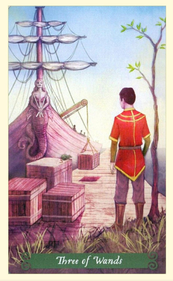 Three of Wands — The Green Witch Tarot