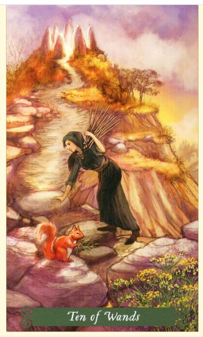 Ten of Wands — The Green Witch Tarot