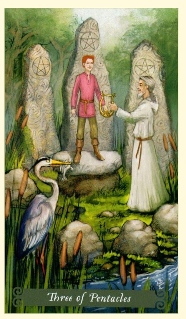 Three of Pentacles — The Green Witch Tarot