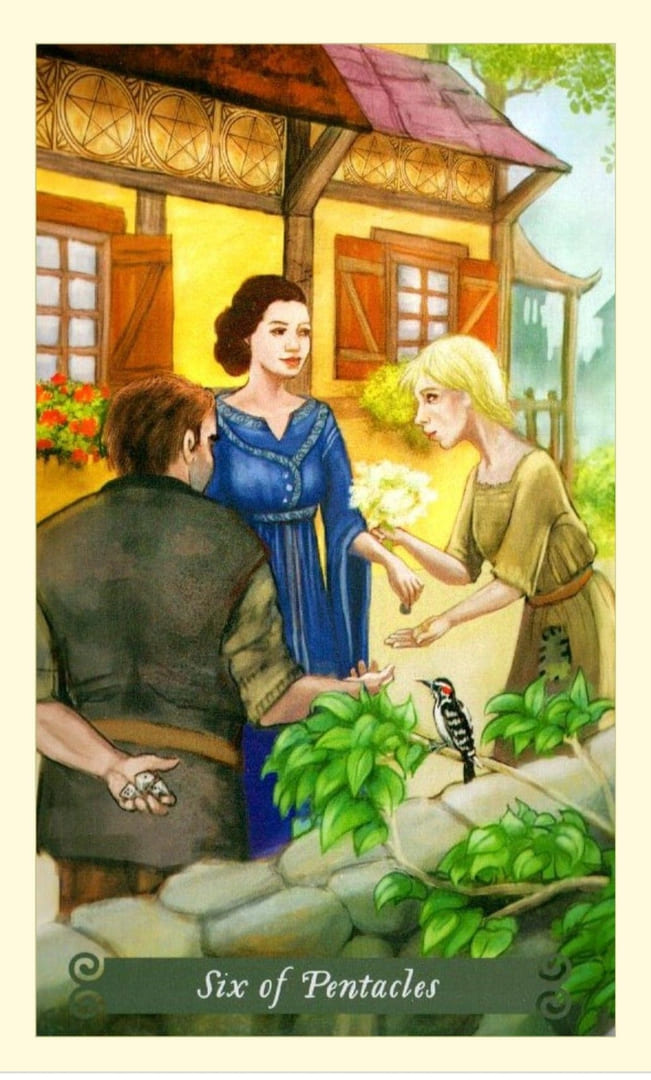 Six of Pentacles — The Green Witch Tarot