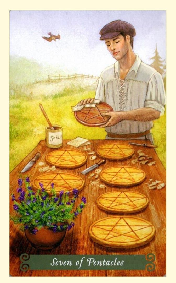 Seven of Pentacles — The Green Witch Tarot