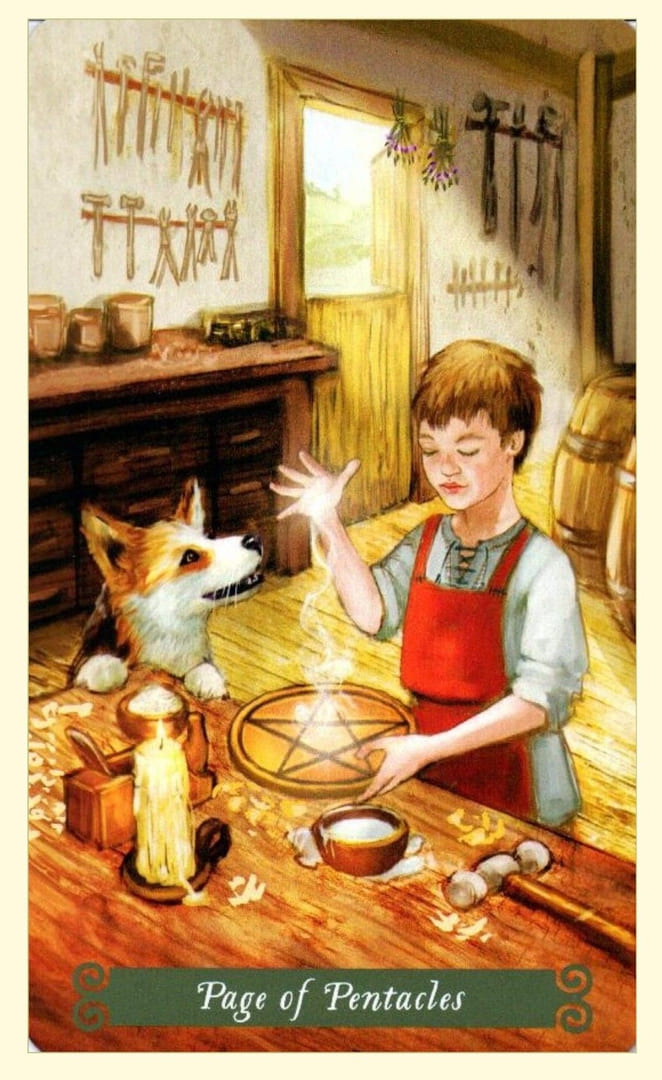 Sota de Oros — Tarot de la Bruja Verde