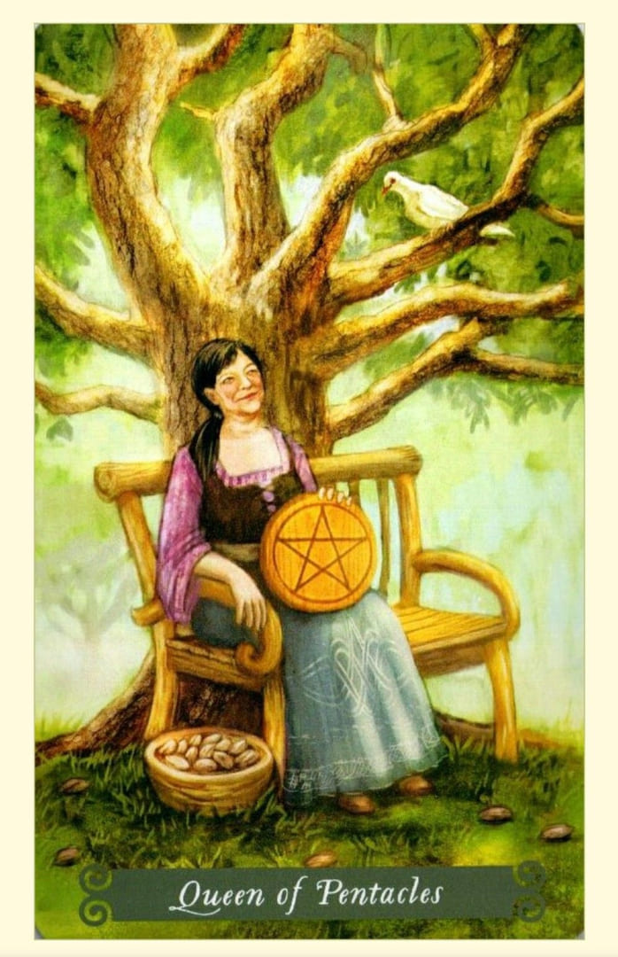 Reina de Oros — Tarot de la Bruja Verde