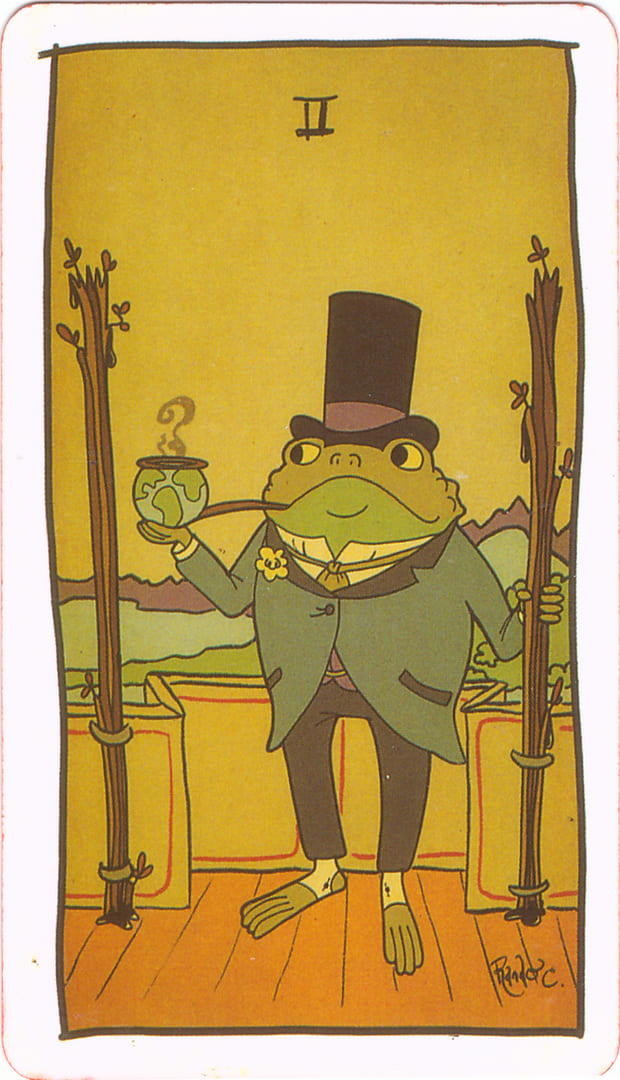 Dos de Bastos — Tarot of the Unknown