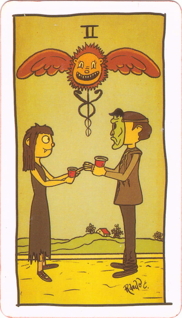 Dos de Copas — Tarot of the Unknown