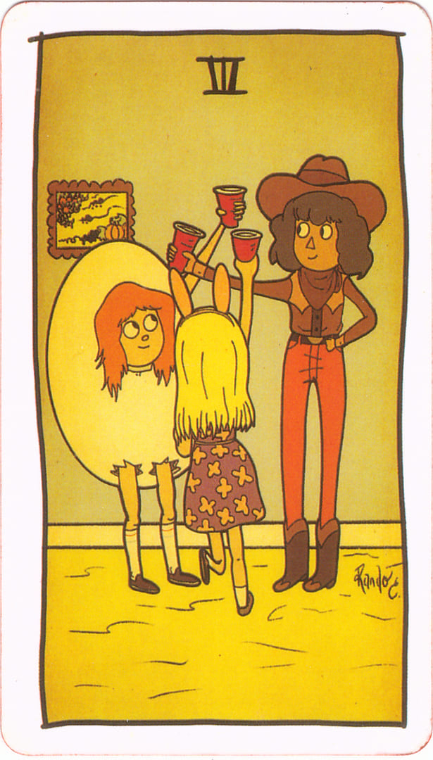 Tres de Copas — Tarot of the Unknown