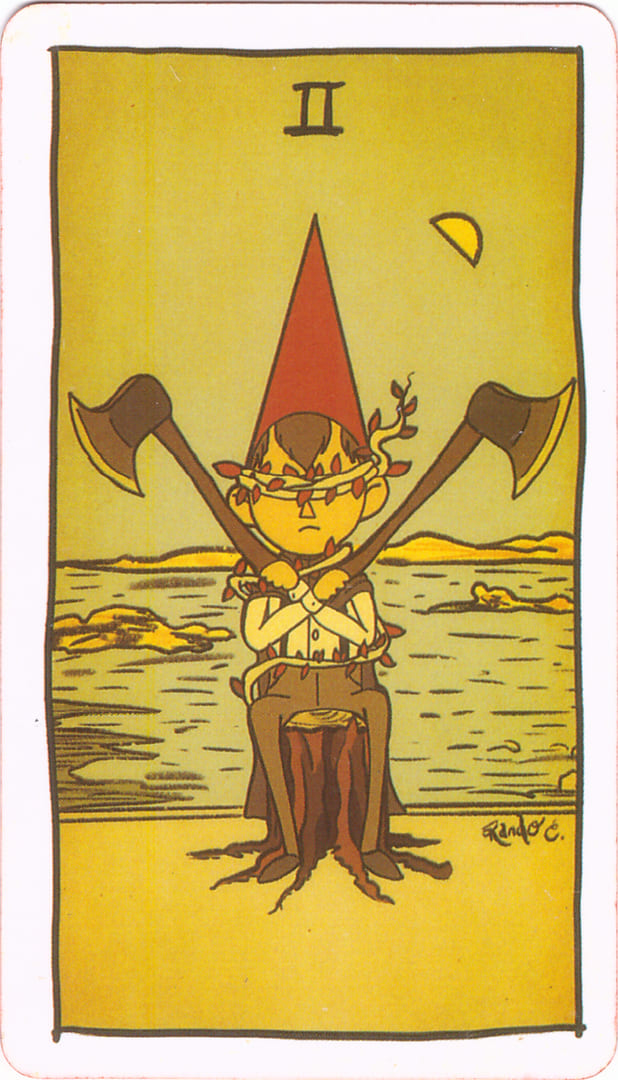 Dos de Espadas — Tarot of the Unknown