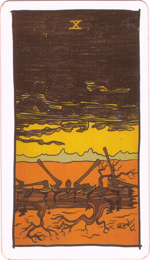 Diez de Espadas — Tarot of the Unknown