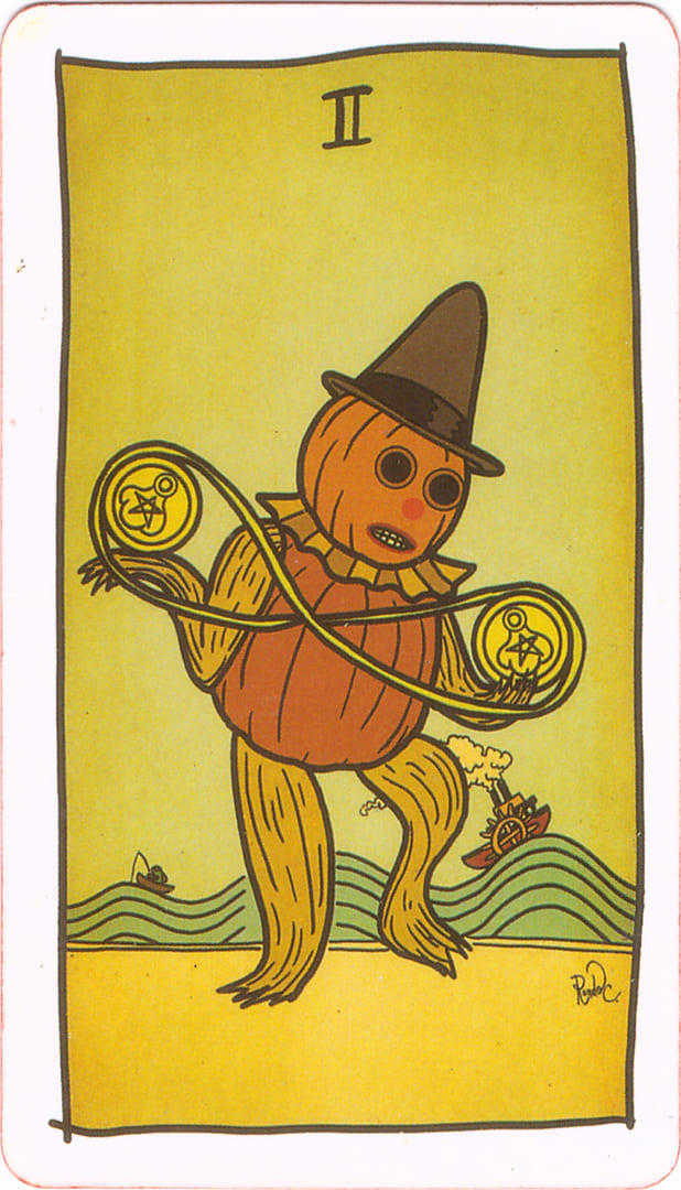 Dos de Oros — Tarot of the Unknown
