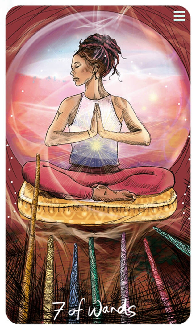 Siete de Bastos — Tarot Vidente de Luz