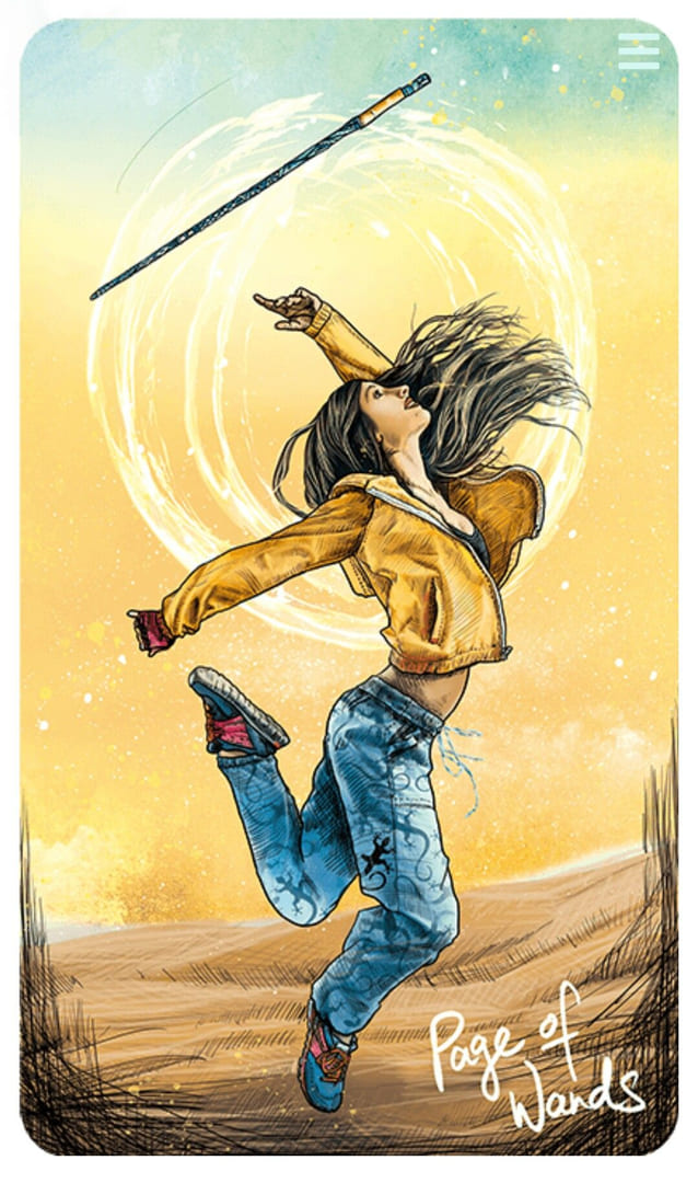 Sota de Bastos — Tarot Vidente de Luz