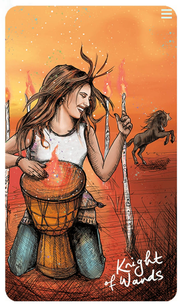 Caballo de Bastos — Tarot Vidente de Luz