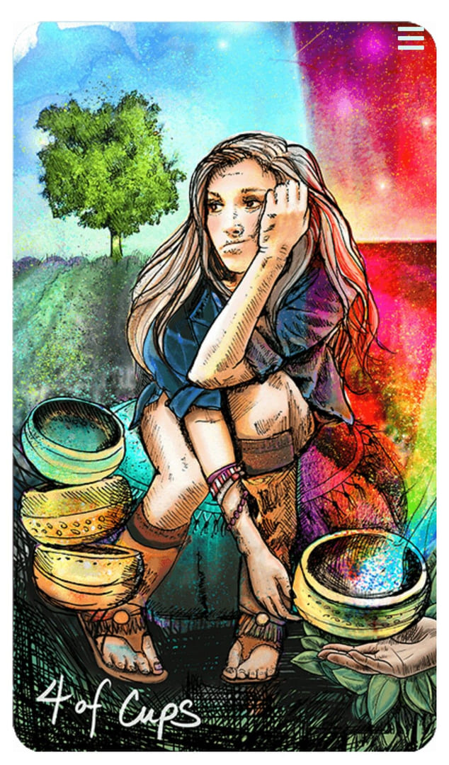 Cuatro de Copas — Tarot Vidente de Luz