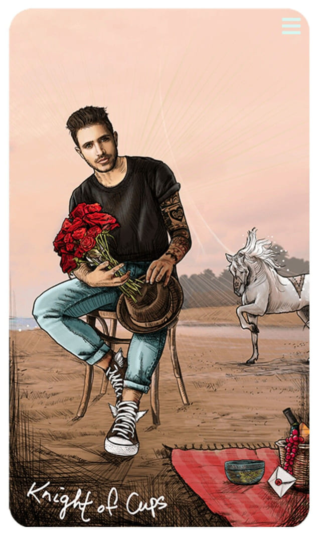 Caballo de Copas — Tarot Vidente de Luz