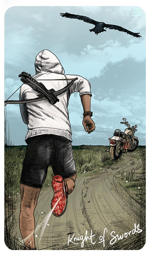 Caballo de Espadas — Tarot Vidente de Luz