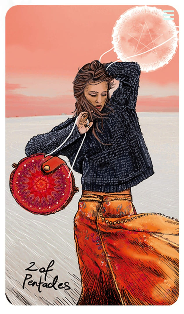 Dos de Oros — Tarot Vidente de Luz