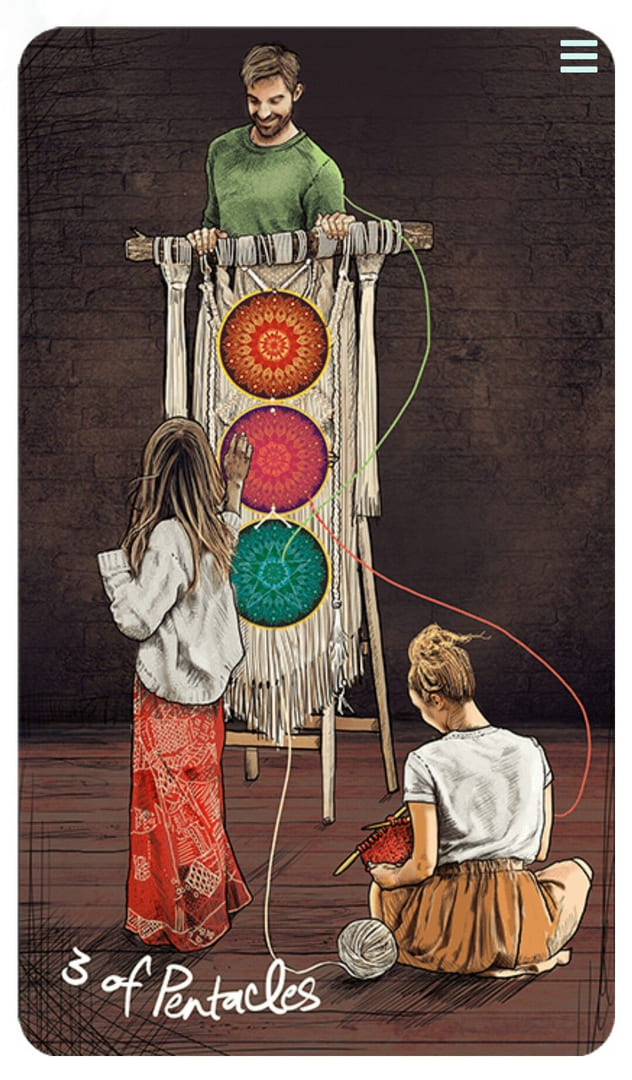 Three of Pentacles — Light Seer's Tarot