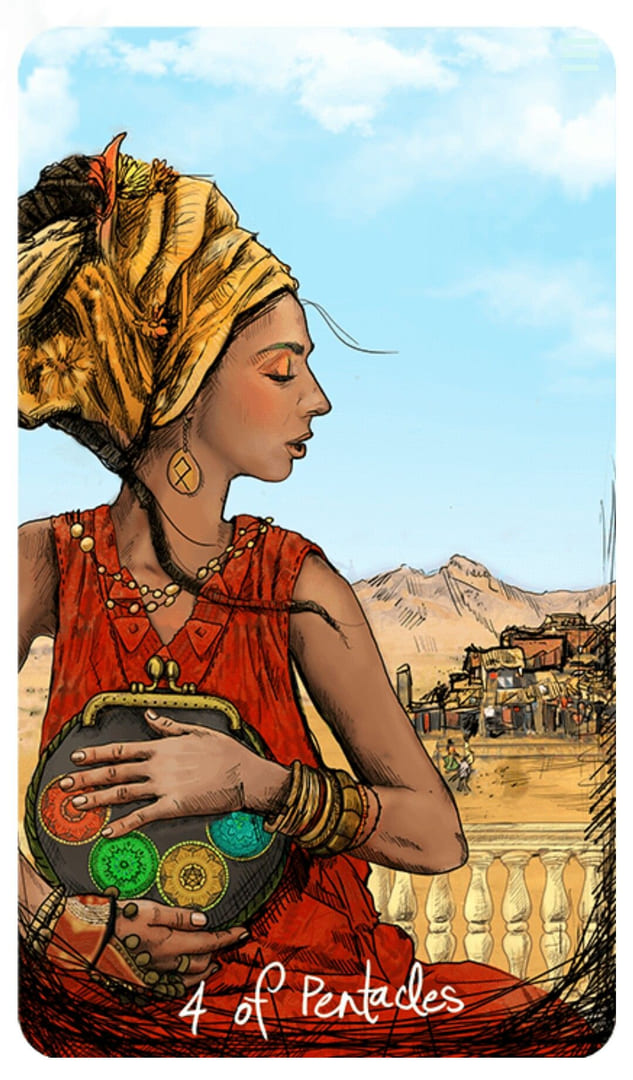 Cuatro de Oros — Tarot Vidente de Luz