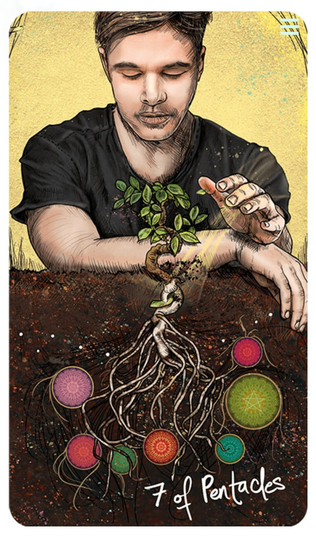 Siete de Oros — Tarot Vidente de Luz