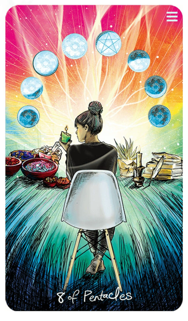 Eight of Pentacles — Light Seer's Tarot