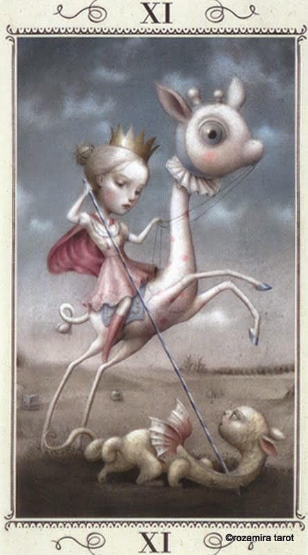 La Fuerza — Tarot de Nicoletta Ceccoli