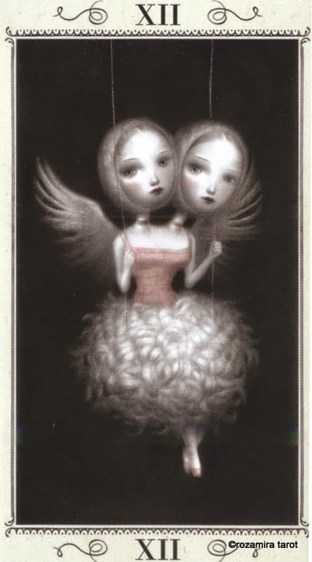 El Colgado — Tarot de Nicoletta Ceccoli