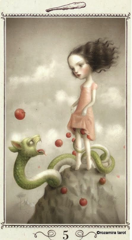 Five of Wands — Nicoletta Ceccoli Tarot Card Meanings