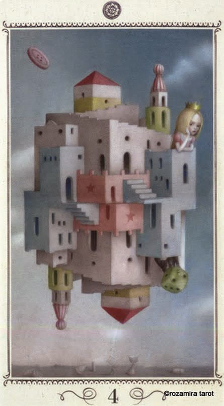 Cuatro de Oros — Tarot de Nicoletta Ceccoli