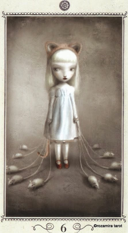 Seis de Oros — Tarot de Nicoletta Ceccoli