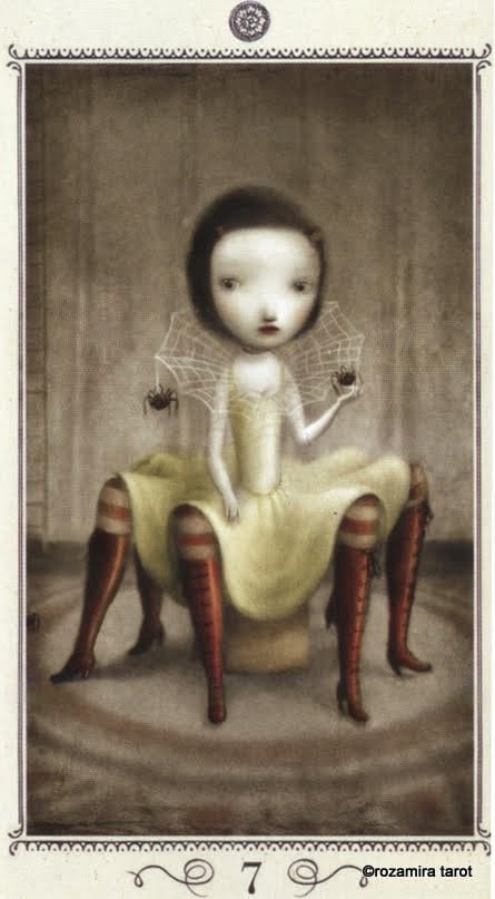 Siete de Oros — Tarot de Nicoletta Ceccoli