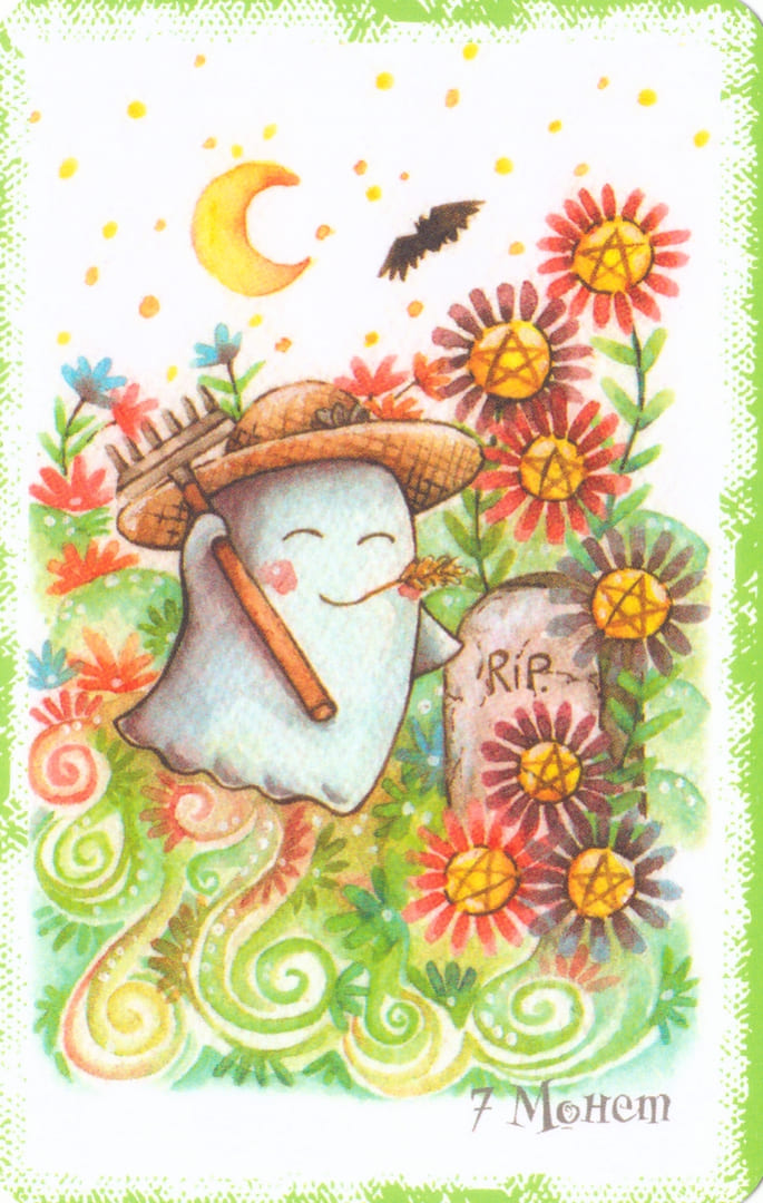 Siete de Oros — Boo Tarot