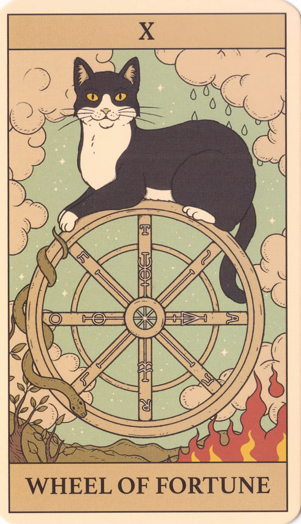 Wheel of Fortune — Cats Rule the Earth Tarot