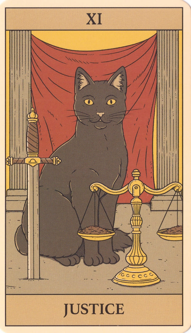 Justice — Cats Rule the Earth Tarot