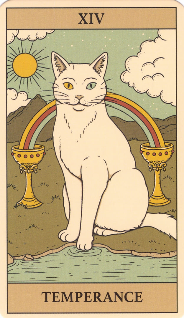 Temperance — Cats Rule the Earth Tarot