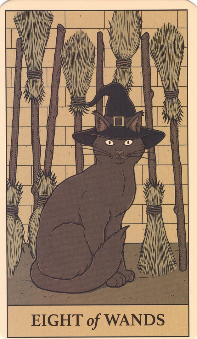 Eight of Wands — Cats Rule the Earth Tarot