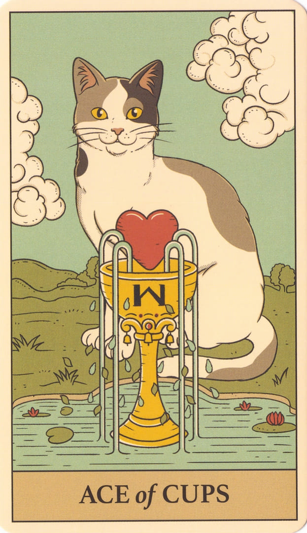 Ace of Cups — Cats Rule the Earth Tarot