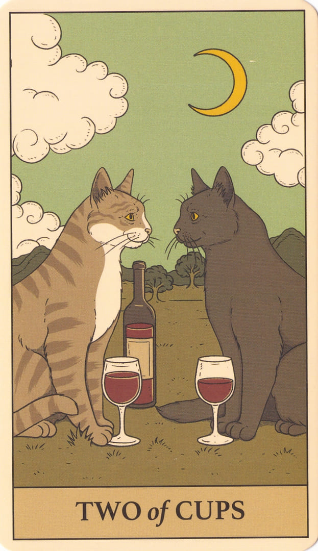 Двойка чаш — Cats Rule the Earth Tarot