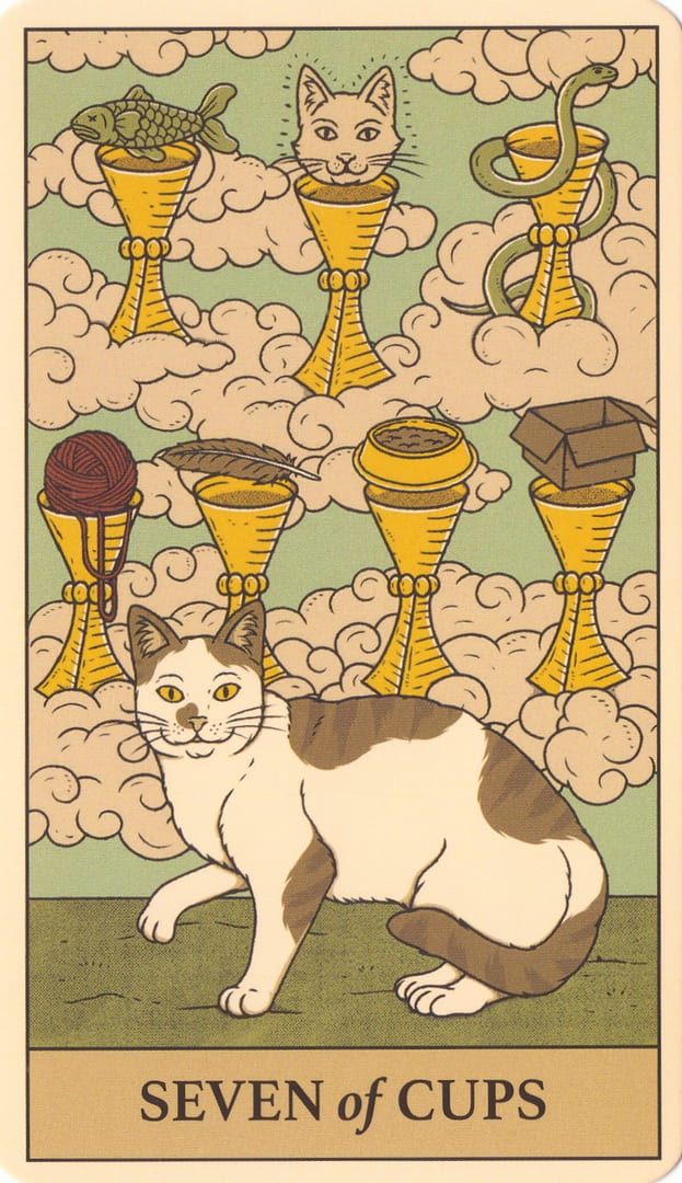 Seven of Cups — Cats Rule the Earth Tarot