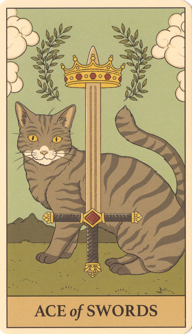 Туз мечей — Cats Rule the Earth Tarot