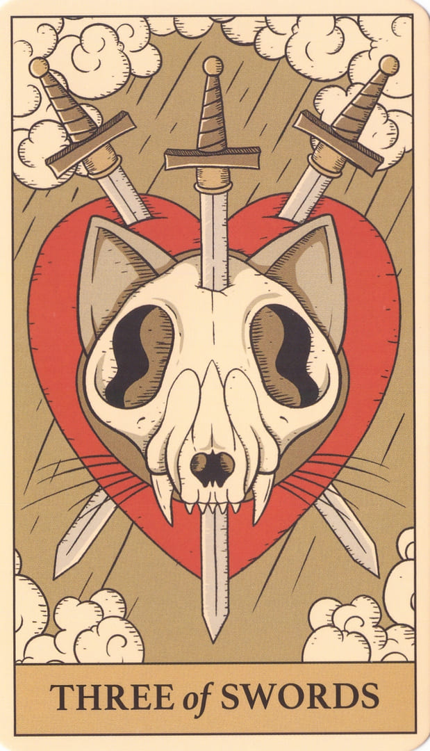 Тройка мечей — Cats Rule the Earth Tarot