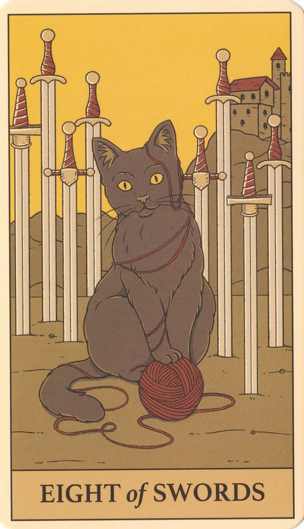 Восьмёрка мечей — Cats Rule the Earth Tarot