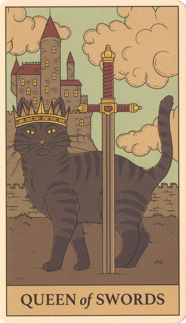 Queen of Swords — Cats Rule the Earth Tarot