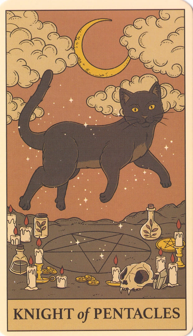 Рыцарь пентаклей — Cats Rule the Earth Tarot