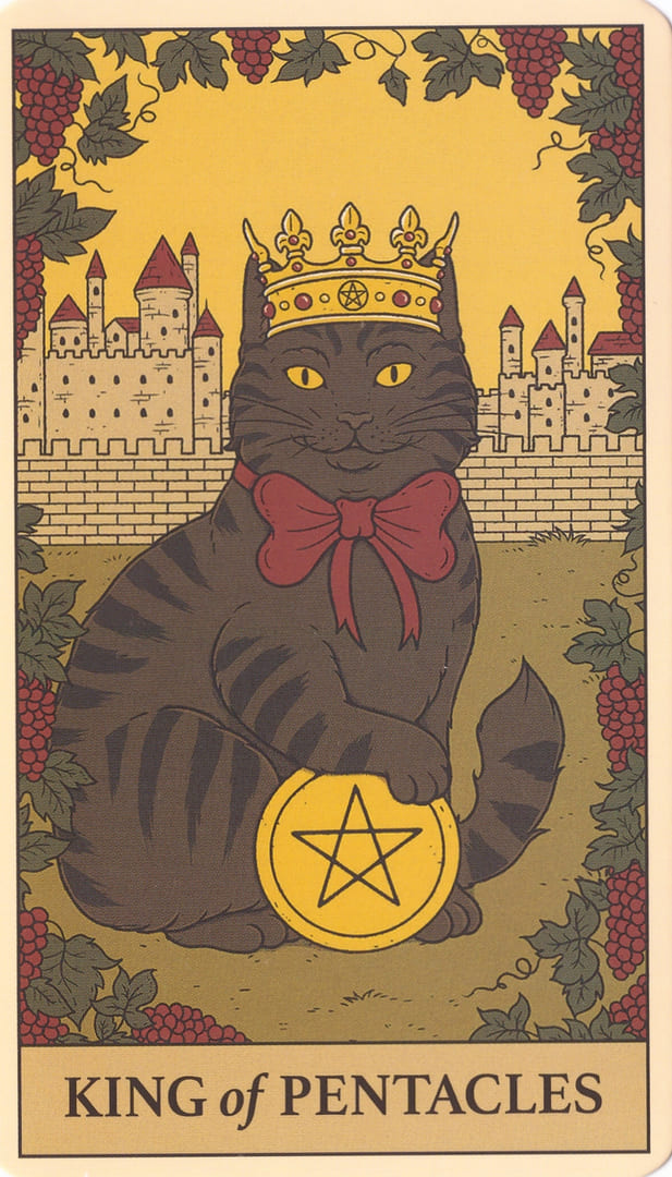 Rey de Oros — Cats Rule the Earth Tarot