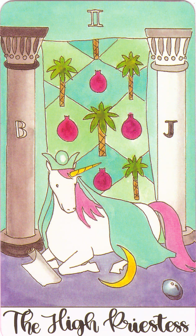The High Priestess — Crystal Unicorn Tarot