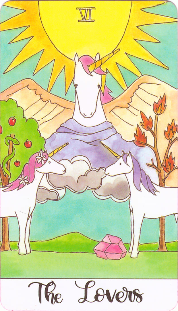The Lovers — Crystal Unicorn Tarot