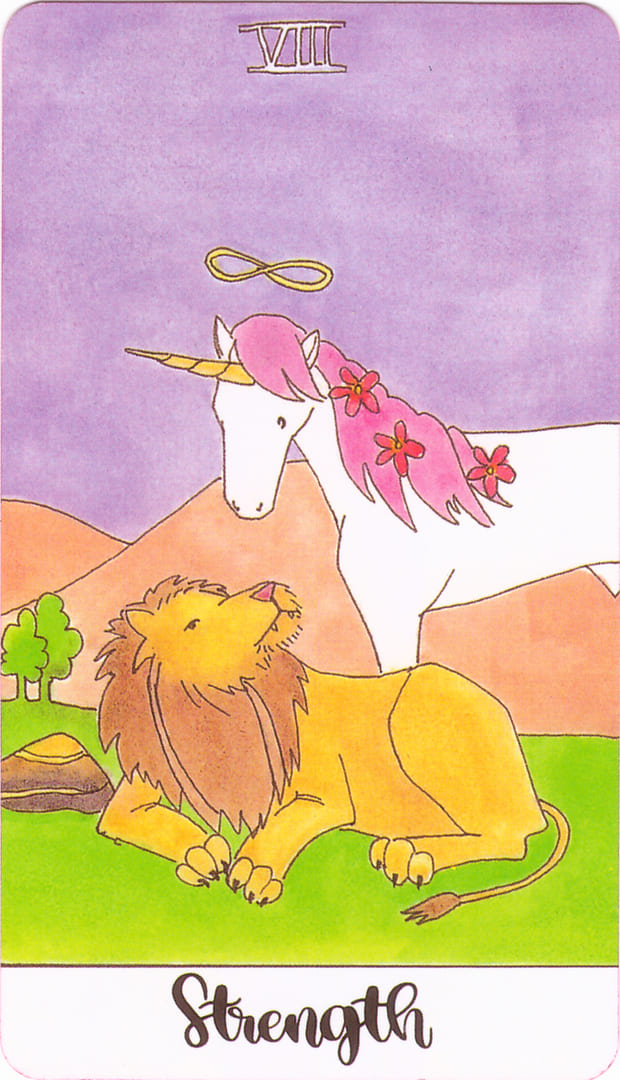 La Fuerza — Crystal Unicorn Tarot