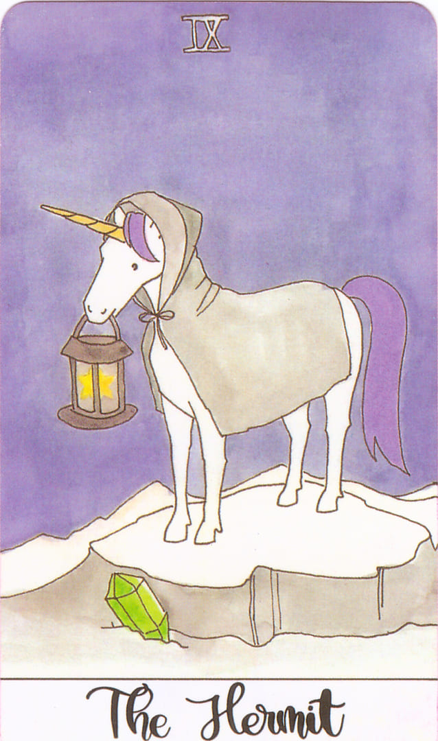 The Hermit — Crystal Unicorn Tarot