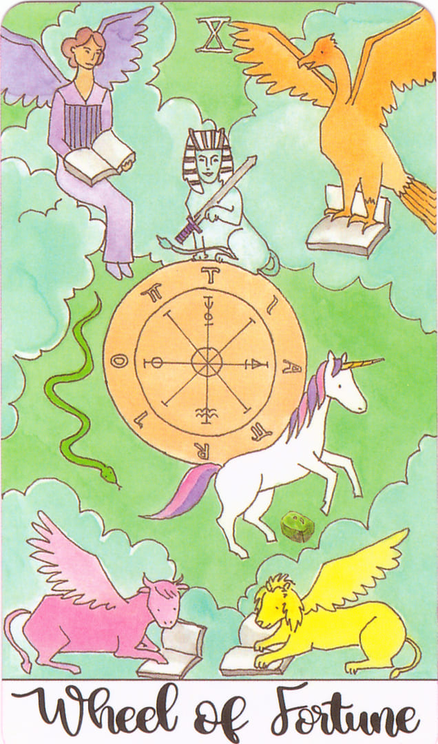 Wheel of Fortune — Crystal Unicorn Tarot