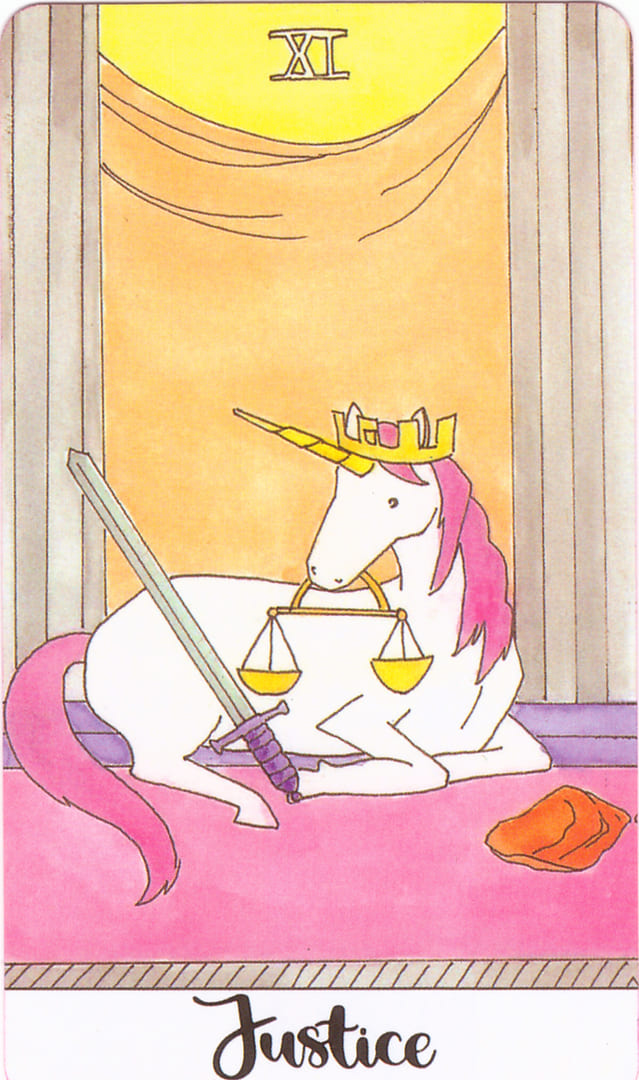 Justice — Crystal Unicorn Tarot